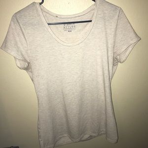 plain beige tee